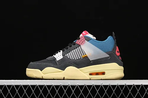 All categories Air Jordan Jordan series basketball shoes Air Jordan 4 G version Union LA x Air Jordan 4 Retro "Off Noir" AJ4 Joe 4 Union Gray and Blue Knights DC9533-001